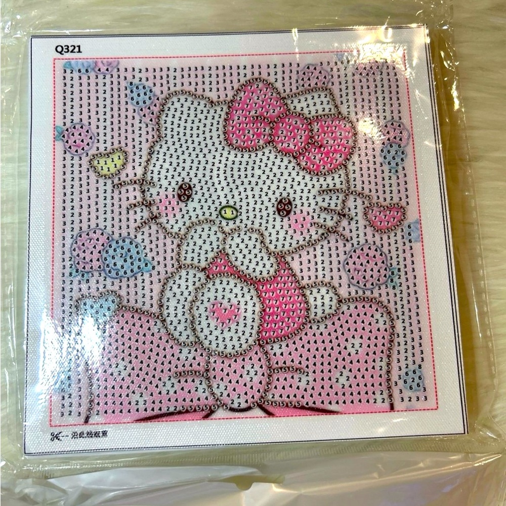New Hello Kitty Complete Diamond Mosaic Kit with Frame